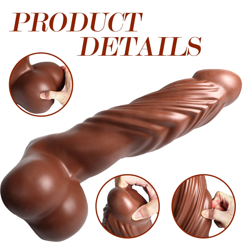 13.3 Inch Monster-Sized Thick and Bendable realistic Dildo