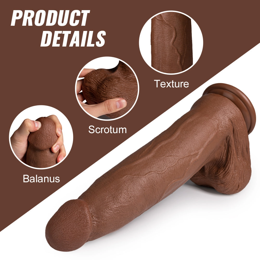 13.4 Inch Realistic Brown Giant Dildo