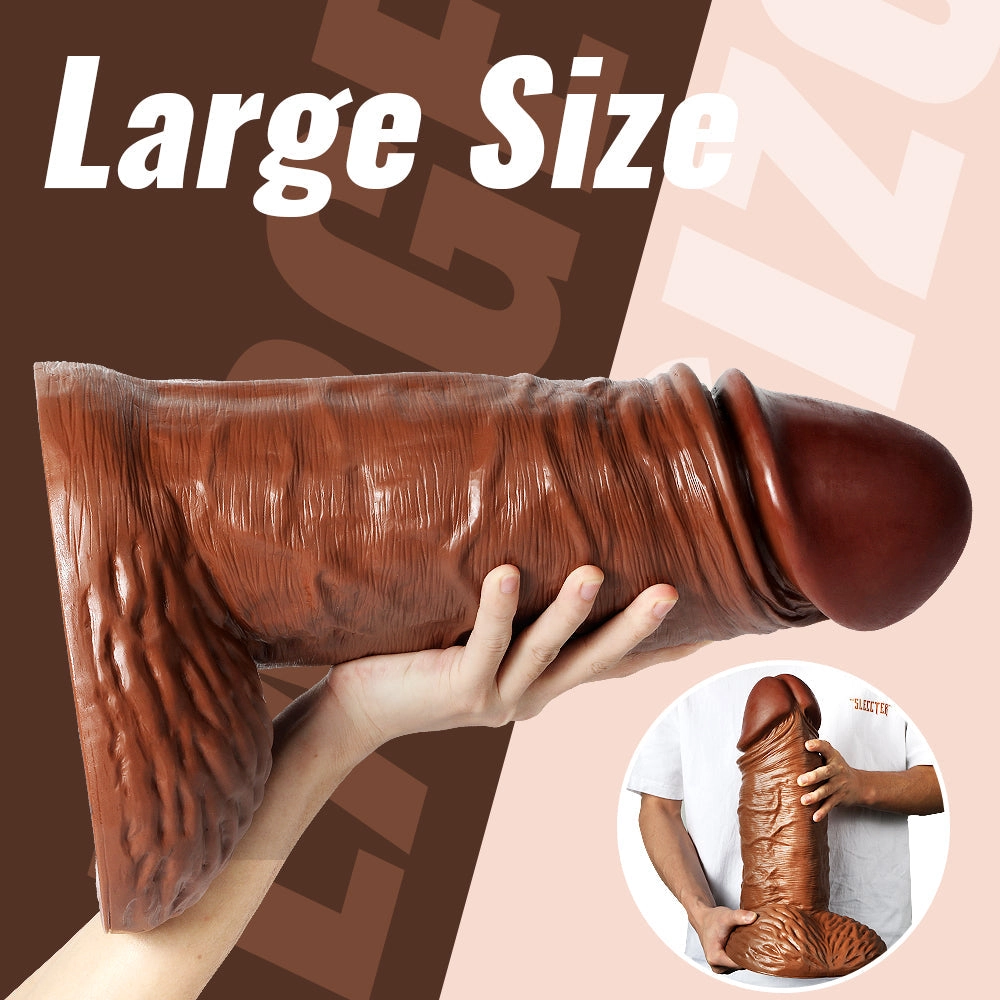 15 Inch Extra Thick Realistic Dildo with Wide Diameter