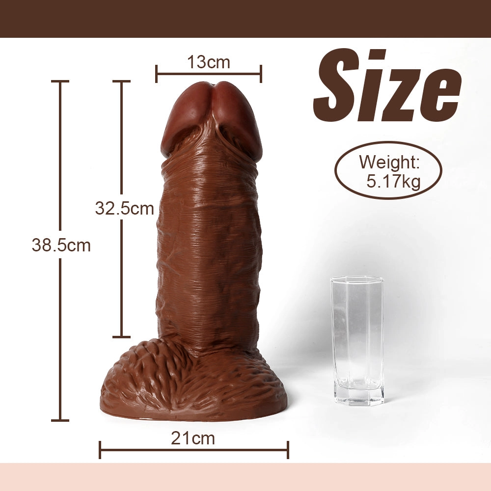 15 Inch Extra Thick Realistic Dildo with Wide Diameter