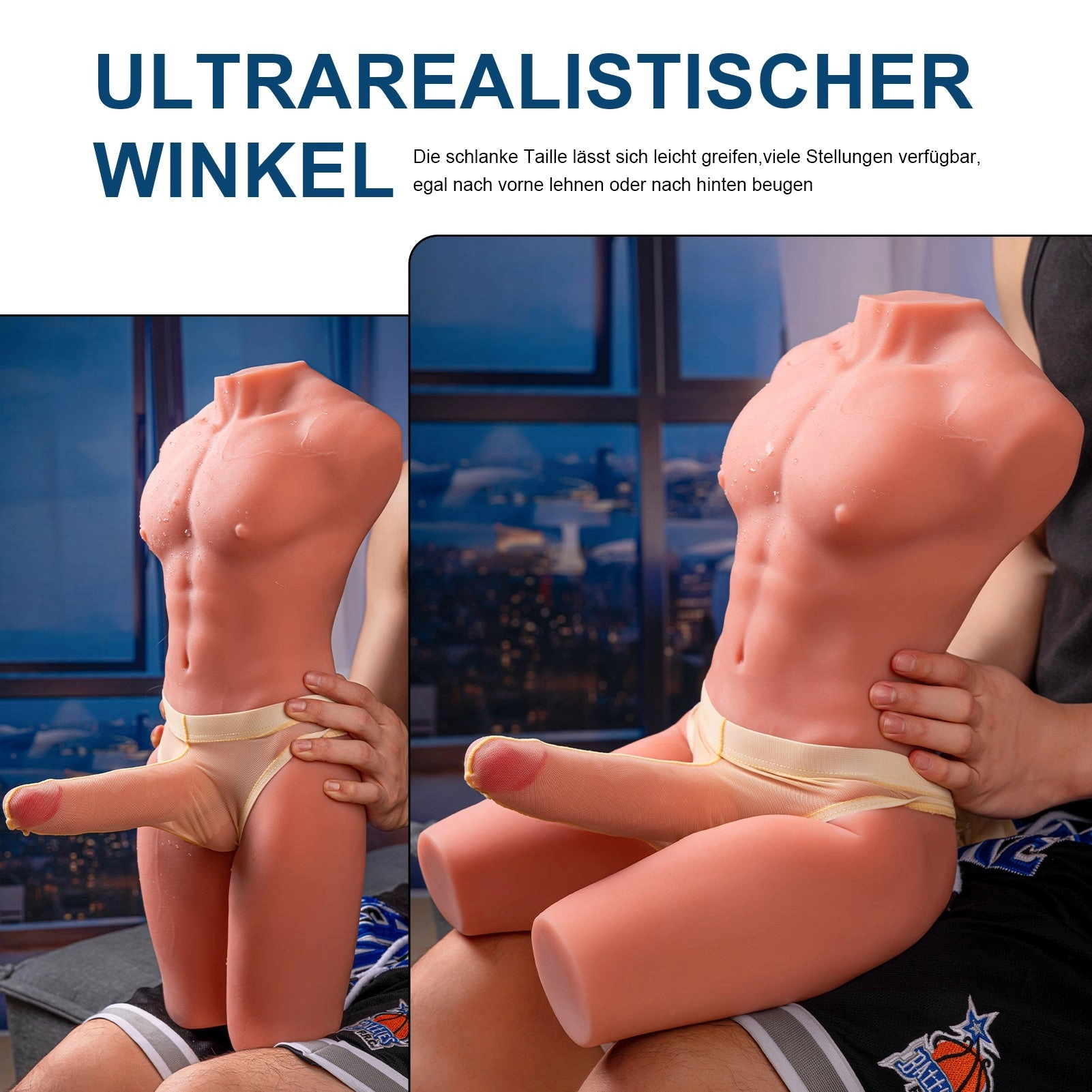 17.6 LB Realistic 3D Male Torso with 6.7 Inch Simulated Penis