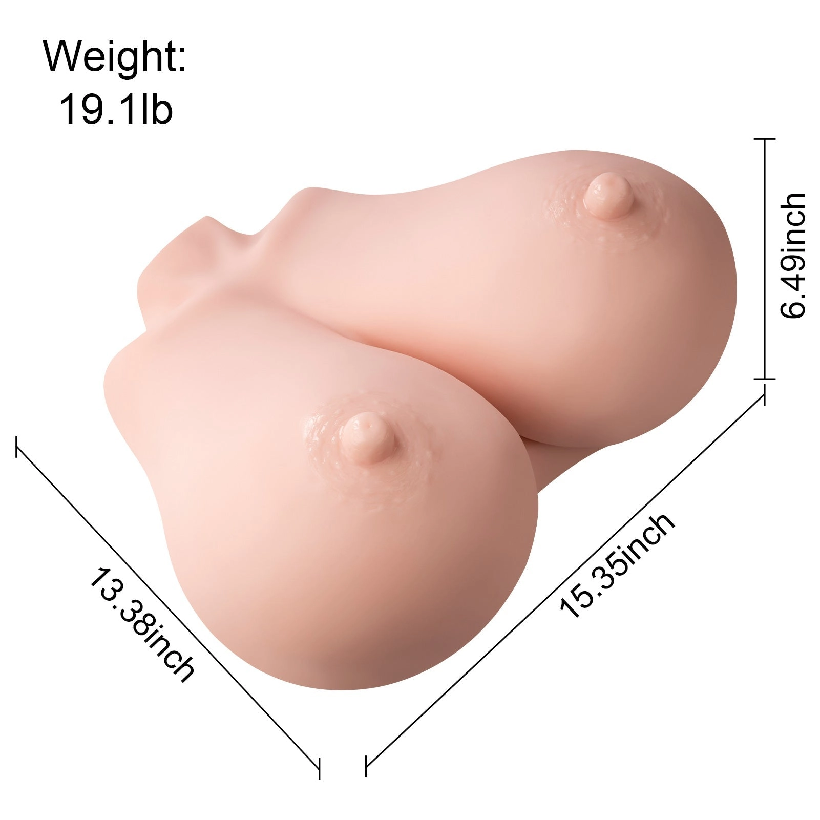 19.1LB Ultra-Realistic Bouncy Breast Torso