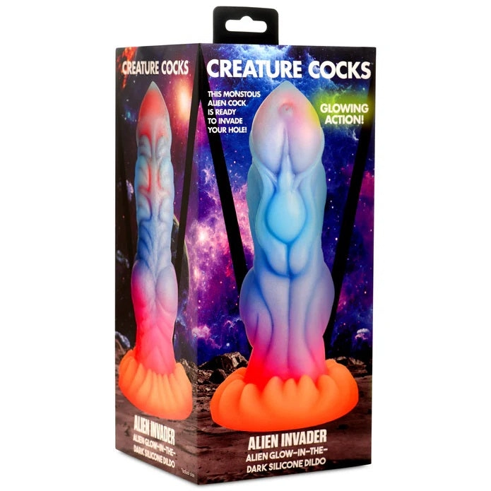 ALIEN INVADER GLOW-IN-THE-DARK DILDO