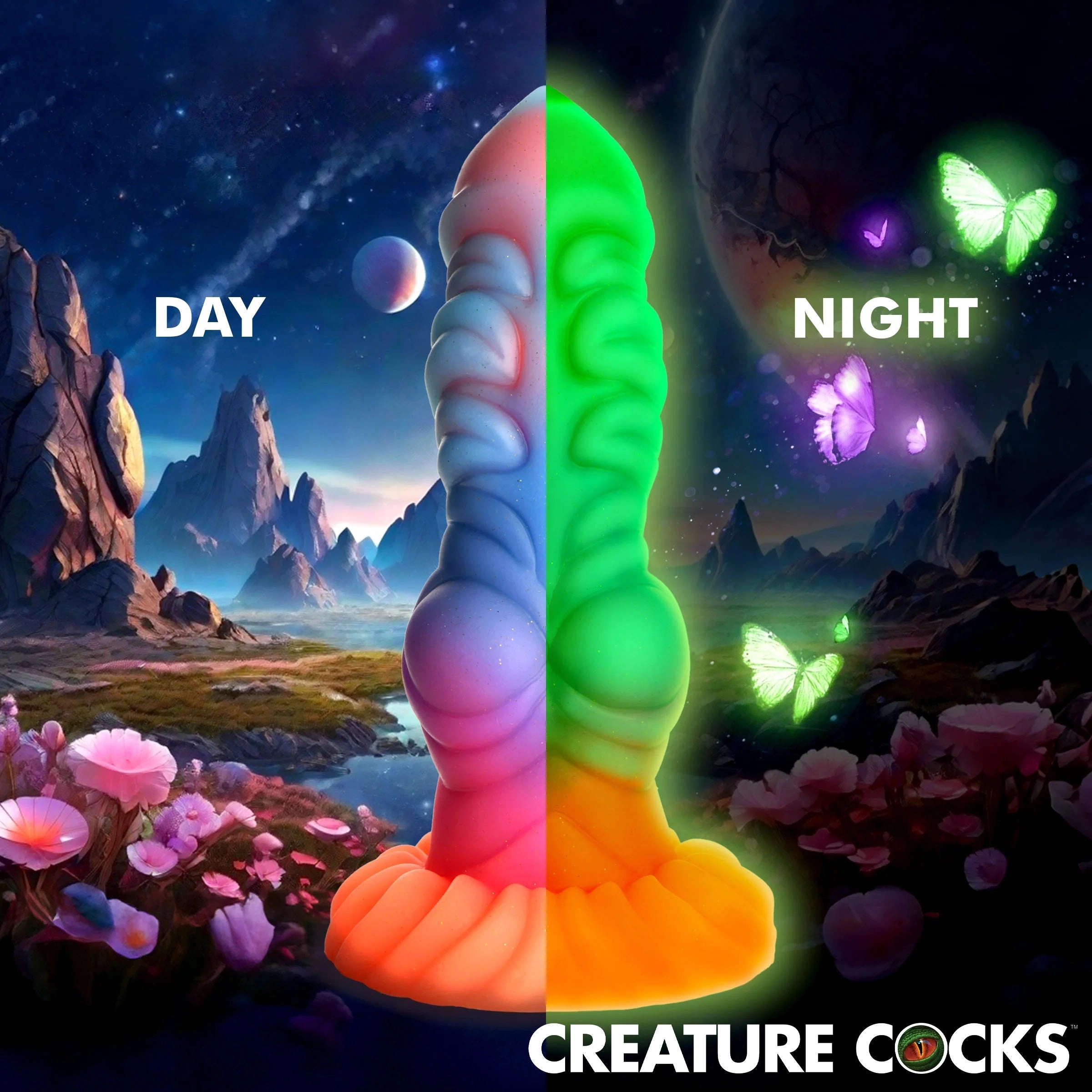 ALIEN INVADER GLOW-IN-THE-DARK DILDO