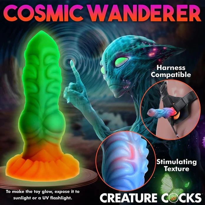 ALIEN INVADER GLOW-IN-THE-DARK DILDO