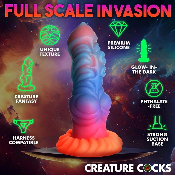 ALIEN INVADER GLOW-IN-THE-DARK DILDO