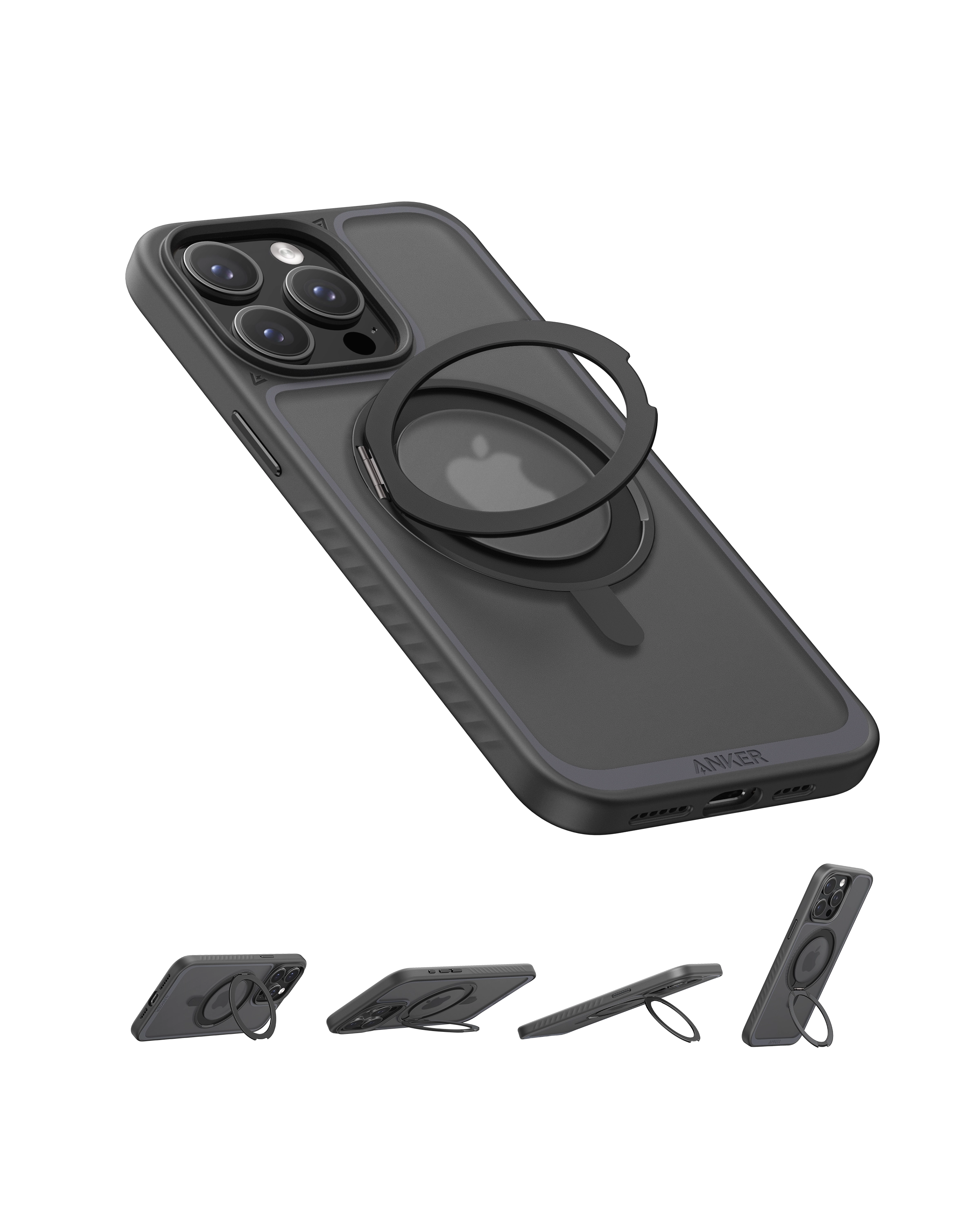 Anker Magnetic Phone Case with Ring Stand (For iPhone 15 Pro Max)