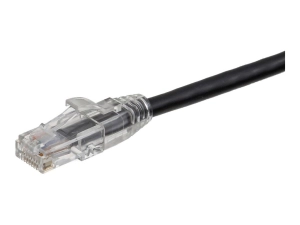 Axiom - Patch cable - TAA Compliant - RJ-45 (M) to RJ-45 (M) - 100 ft - STP - CAT 6 - snagless, ultra-thin - black AXG98341