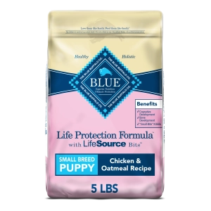 Blue Buffalo Life Protection Formula Natural Puppy Small Breed Dry Dog Food, Chicken and Oatmeal 5 lb. Trial Size Bag