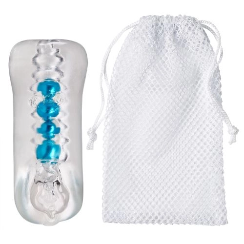 Cloud 9 double ended beaded stroker clear