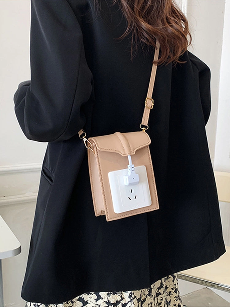 Creative Socket Shaped PU Mini Clutch Purse Crossbody Bag