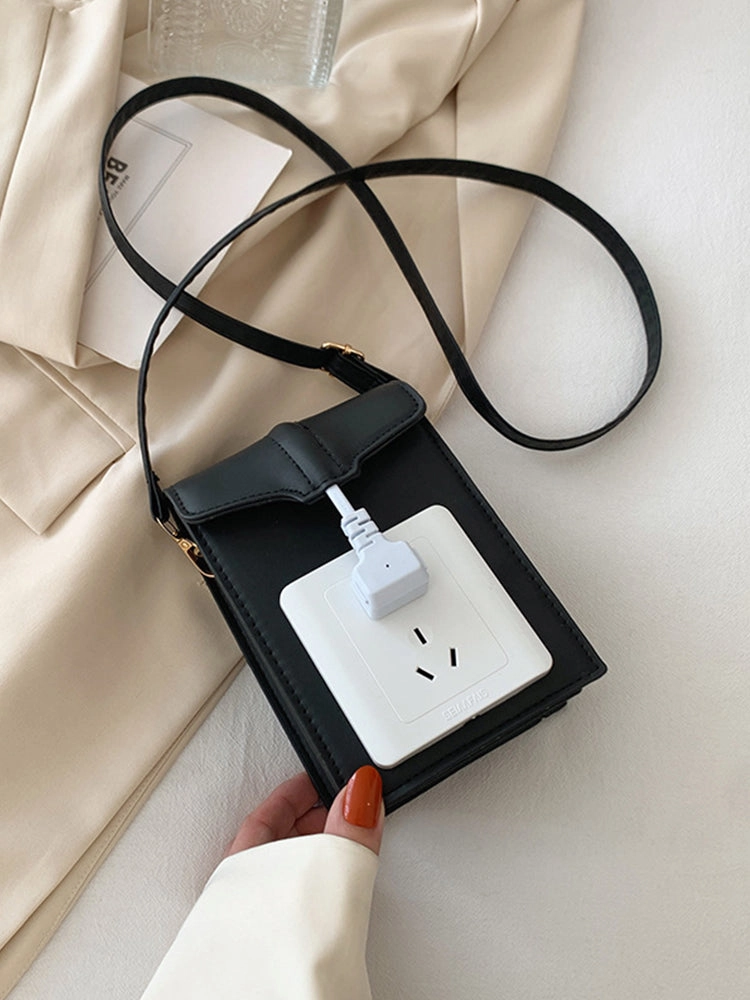 Creative Socket Shaped PU Mini Clutch Purse Crossbody Bag