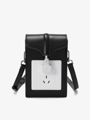 Creative Socket Shaped PU Mini Clutch Purse Crossbody Bag