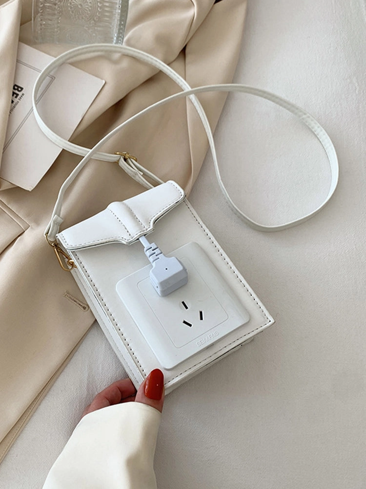 Creative Socket Shaped PU Mini Clutch Purse Crossbody Bag