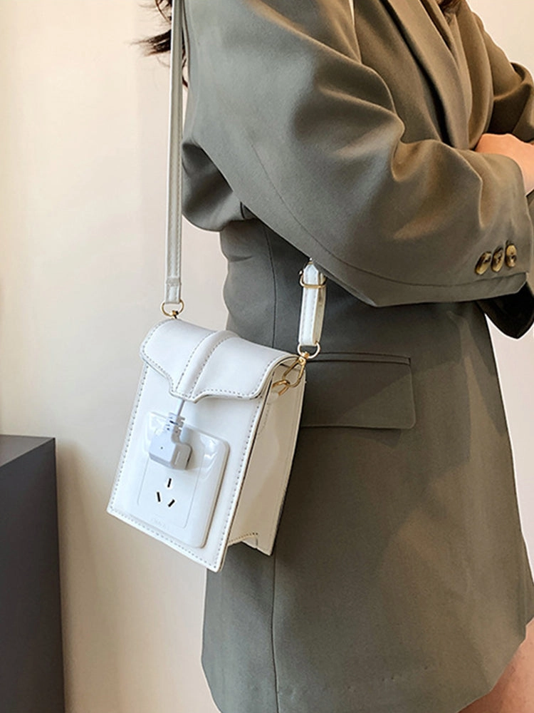 Creative Socket Shaped PU Mini Clutch Purse Crossbody Bag