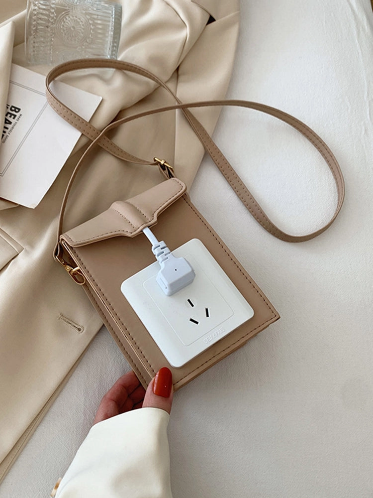 Creative Socket Shaped PU Mini Clutch Purse Crossbody Bag