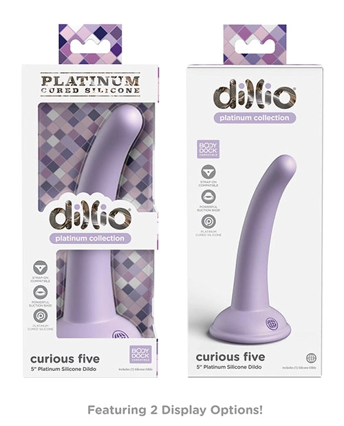 Dillio Platinum 5 Curious Five Silicone Dildo - Strap On Compatible