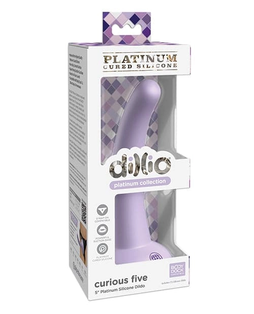 Dillio Platinum 5 Curious Five Silicone Dildo - Strap On Compatible