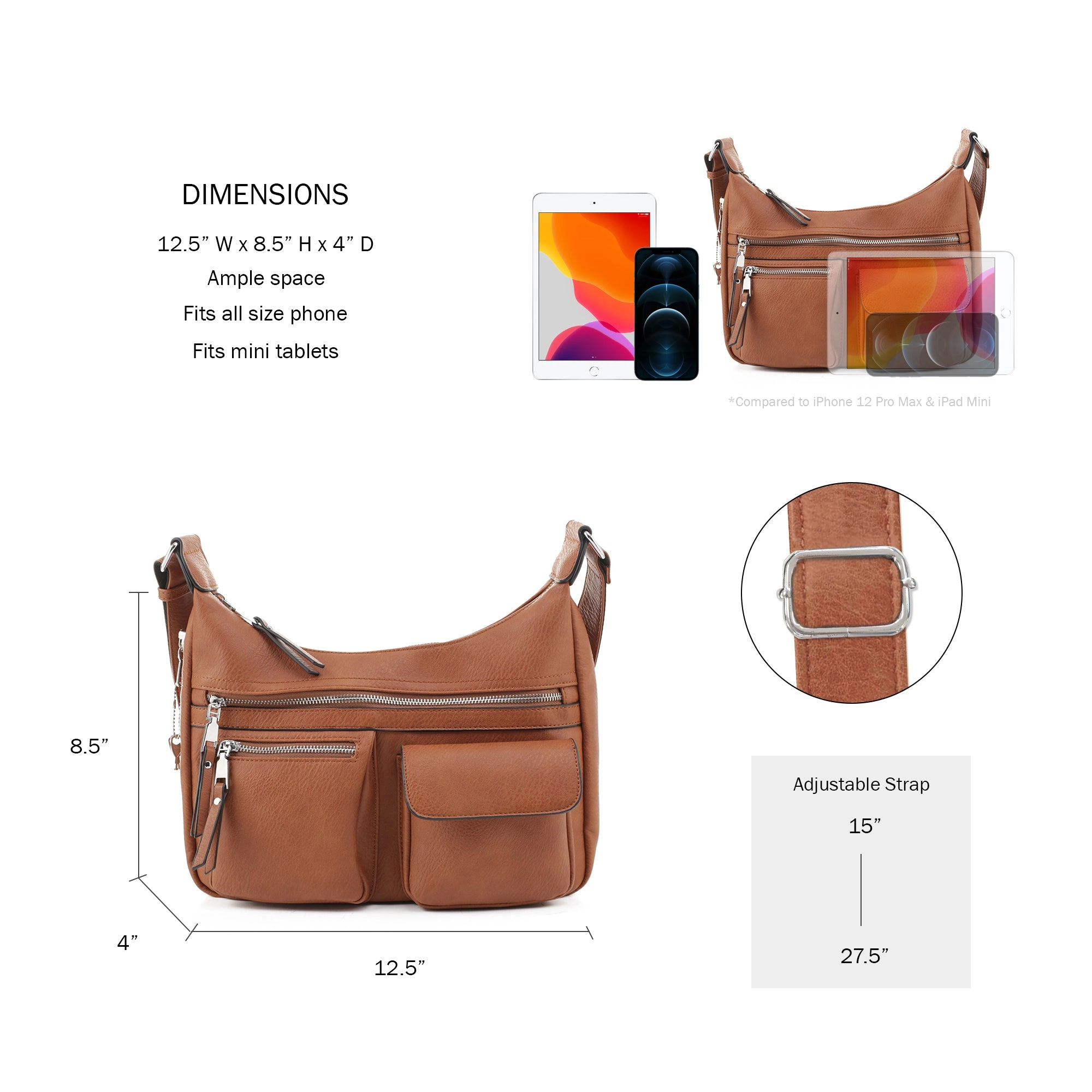 Elle Concealed Carry Hobo Handbag