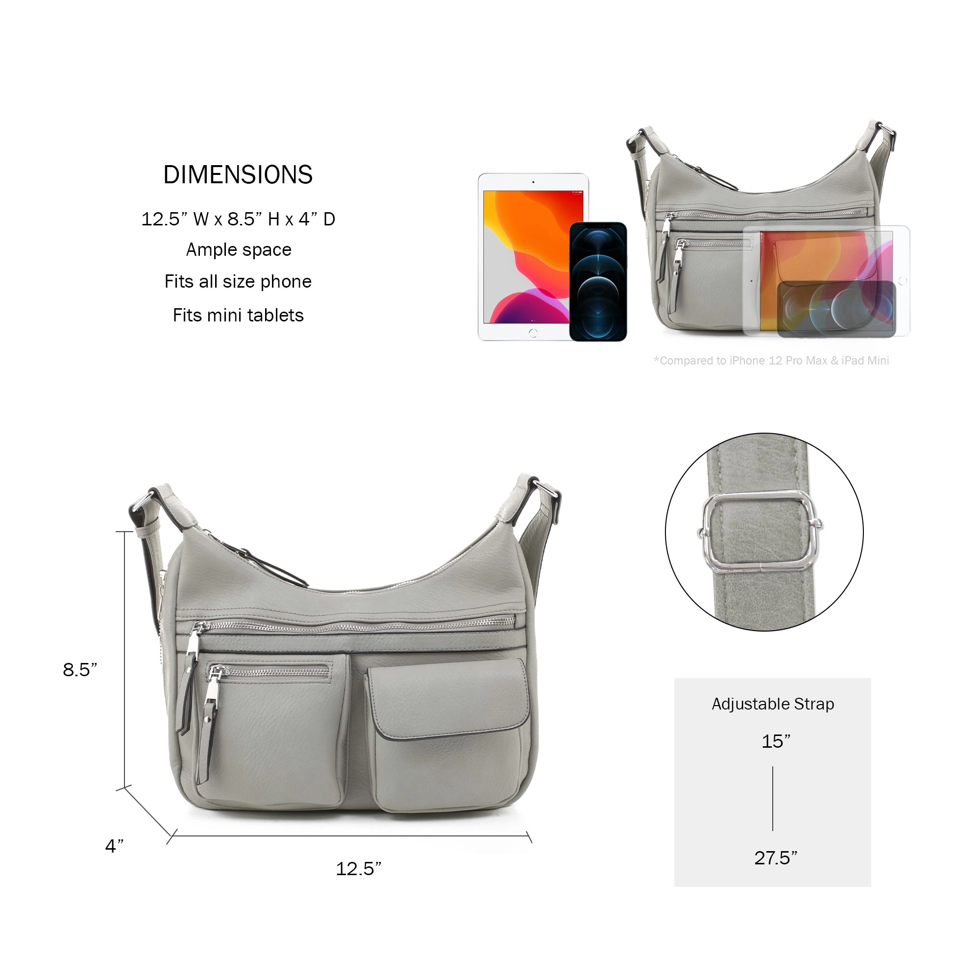 Elle Concealed Carry Hobo Handbag