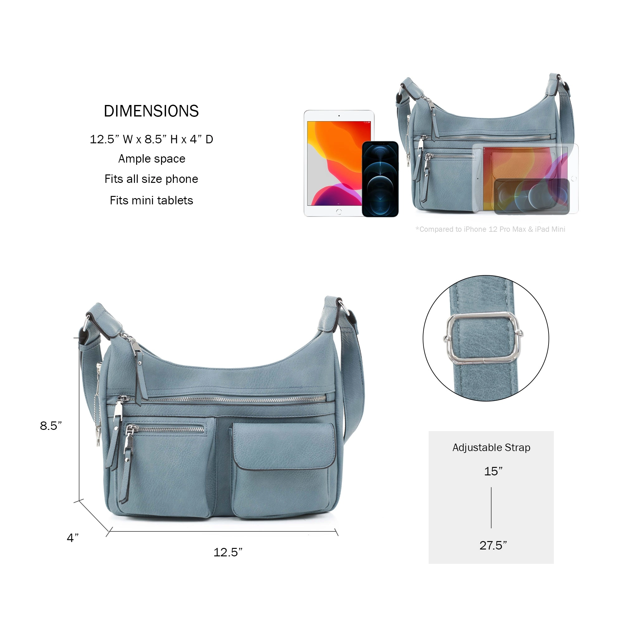 Elle Concealed Carry Hobo Handbag