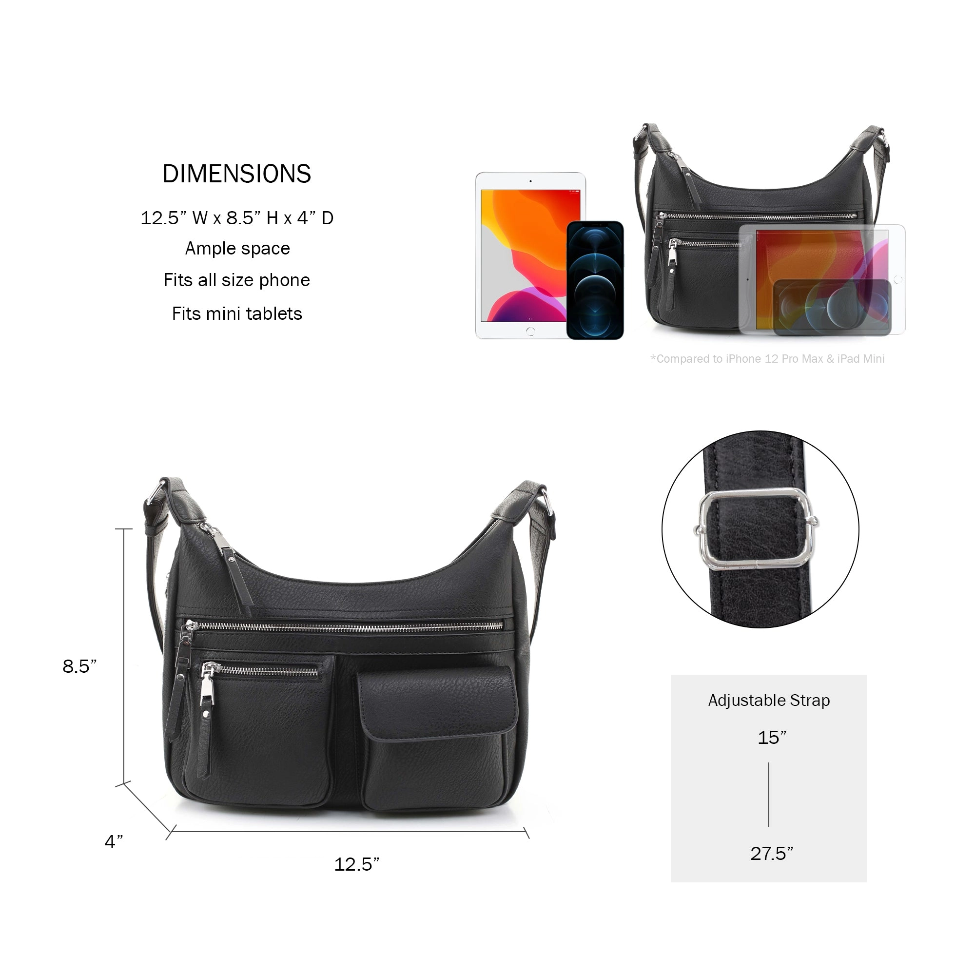 Elle Concealed Carry Hobo Handbag