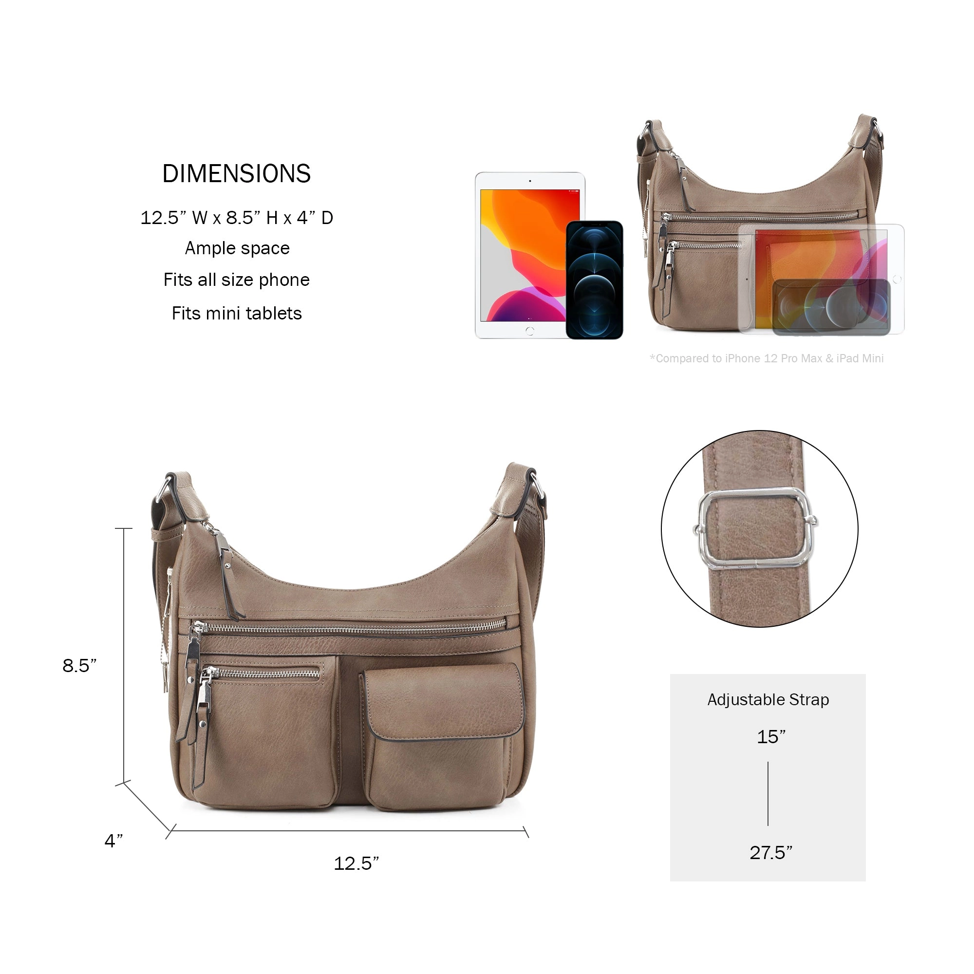 Elle Concealed Carry Hobo Handbag