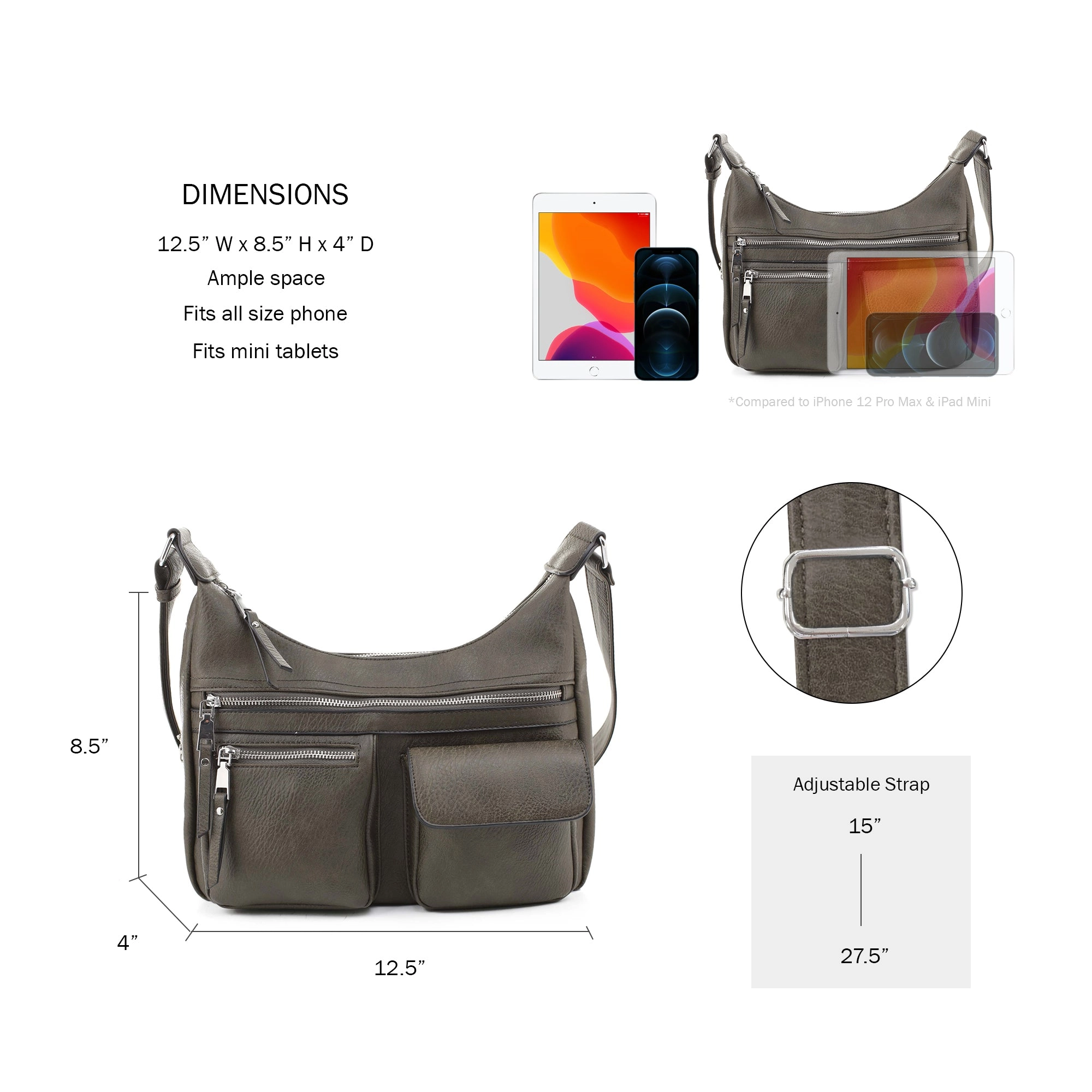 Elle Concealed Carry Hobo Handbag