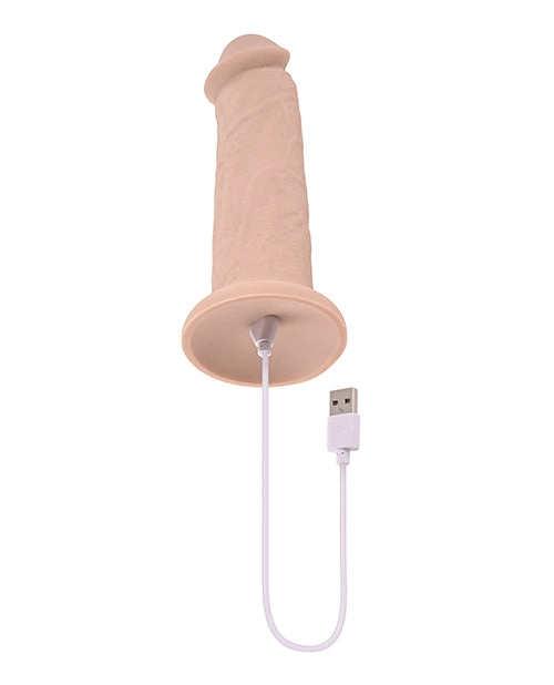 Evolved 7 Inch Girthy Vibrating Dildo - Light