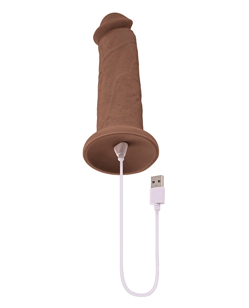 Evolved Brown 7 Inch Girthy Vibrating Dildo