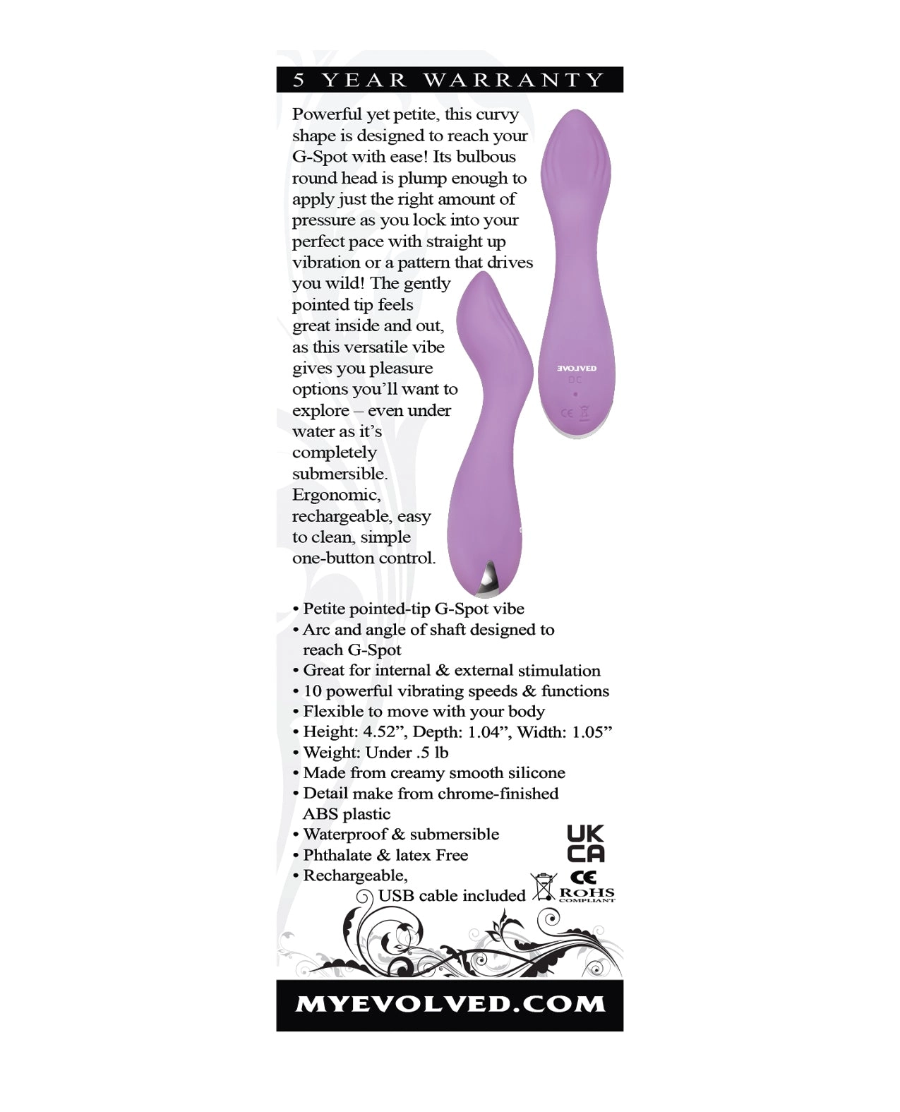 Evolved Lilac G Petite G Spot Vibe In Purple