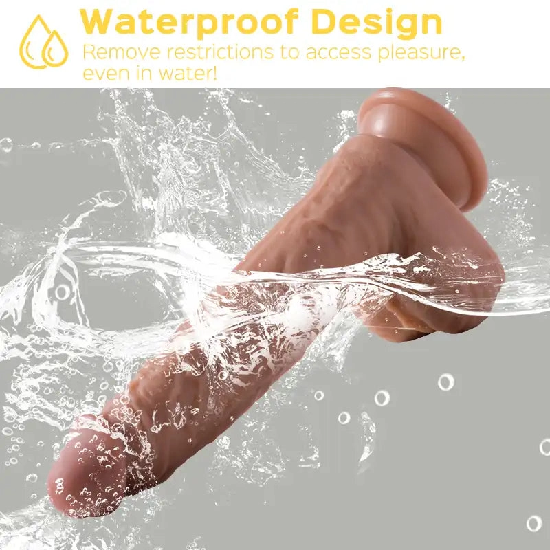 Fergus - 6.5-inch Remote Control 3-in-1 Realistic Suction Cup Dildo