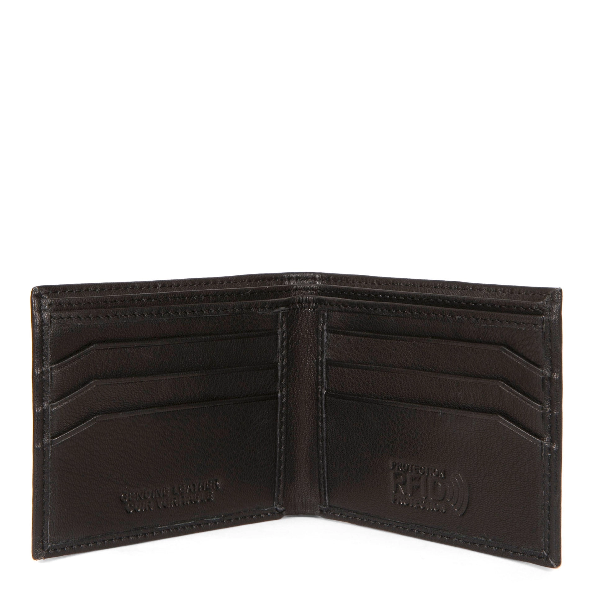 FINAL SALE Leather Slim Fold RFID Wallet