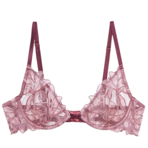 Fleur du Mal Lily Embroidery Plunge Demi Bra