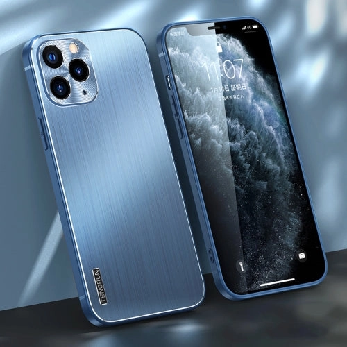 For iPhone 11 Brushed Texture Shockproof Phone Case