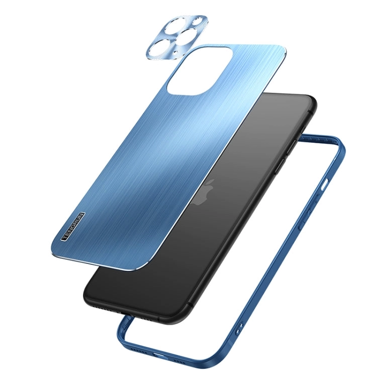 For iPhone 11 Brushed Texture Shockproof Phone Case