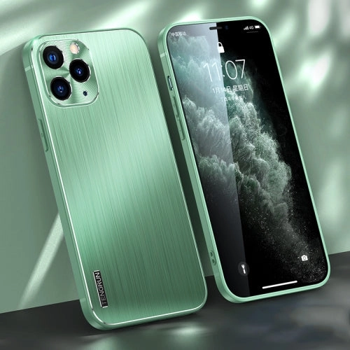 For iPhone 11 Brushed Texture Shockproof Phone Case