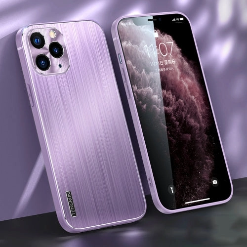 For iPhone 11 Brushed Texture Shockproof Phone Case