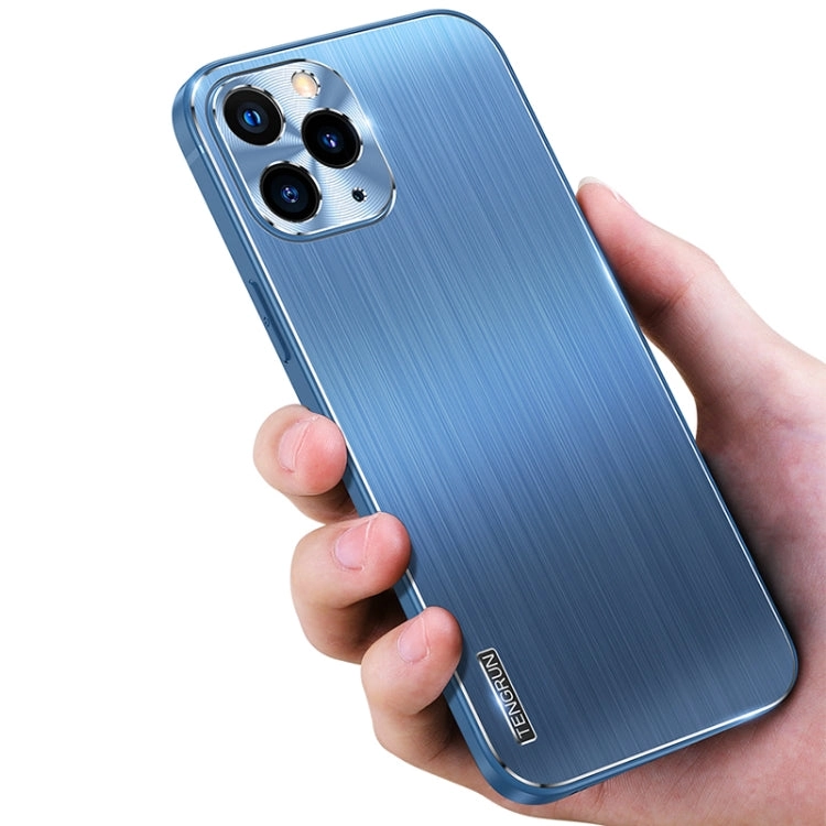 For iPhone 11 Brushed Texture Shockproof Phone Case