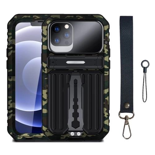 For iPhone 12 Armor Shockproof Splash-proof Dust-proof Phone Case with Holder