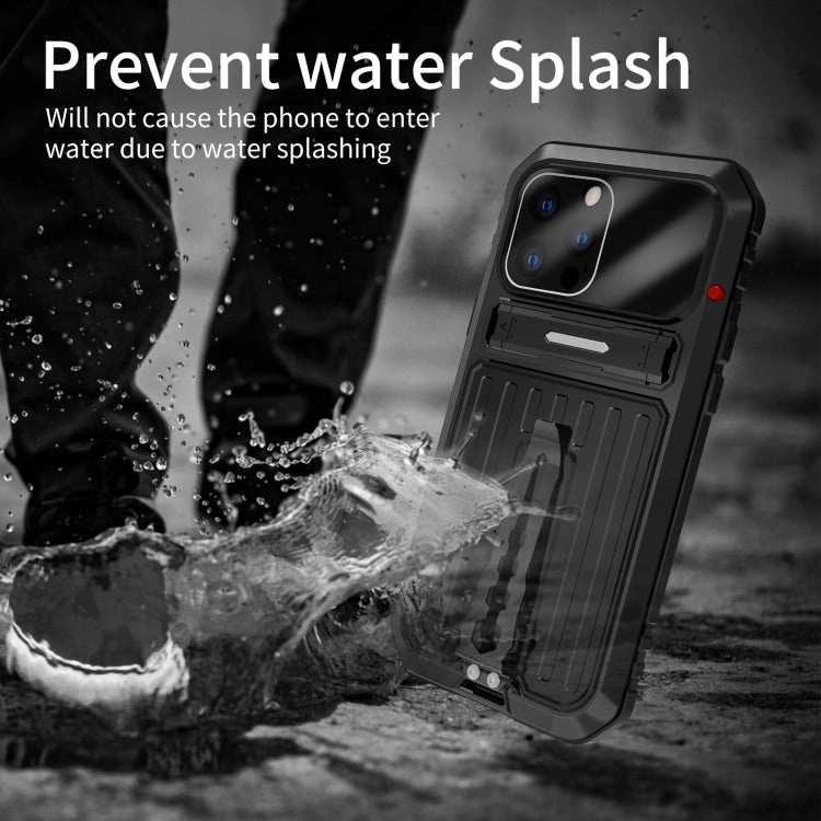 For iPhone 12 Armor Shockproof Splash-proof Dust-proof Phone Case with Holder