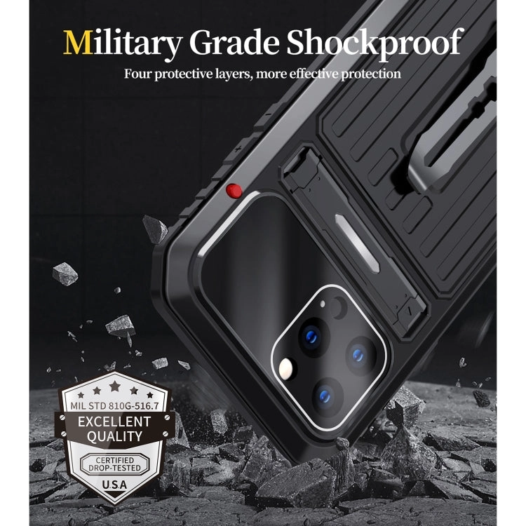 For iPhone 12 Armor Shockproof Splash-proof Dust-proof Phone Case with Holder