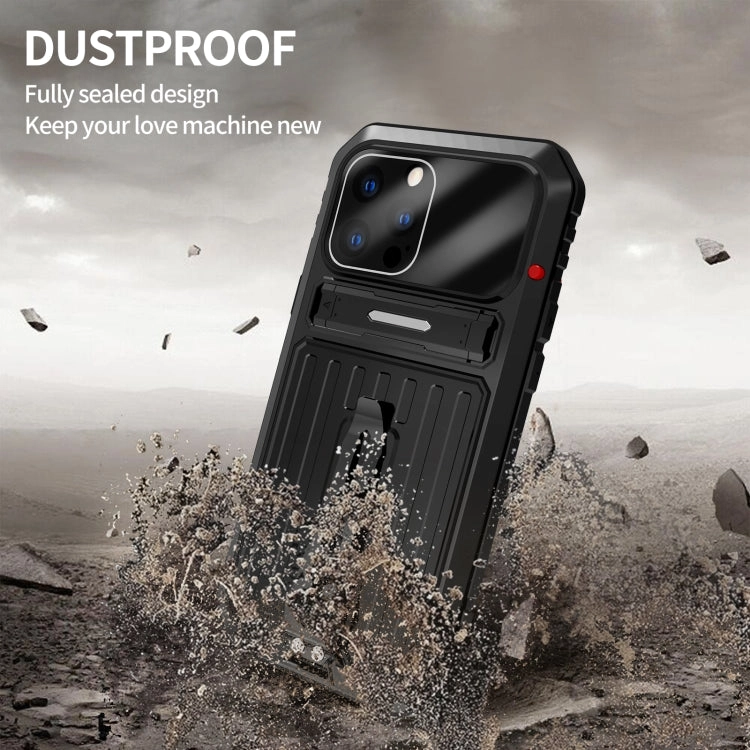 For iPhone 12 Armor Shockproof Splash-proof Dust-proof Phone Case with Holder