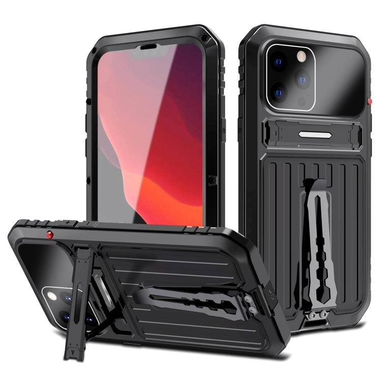 For iPhone 12 Armor Shockproof Splash-proof Dust-proof Phone Case with Holder