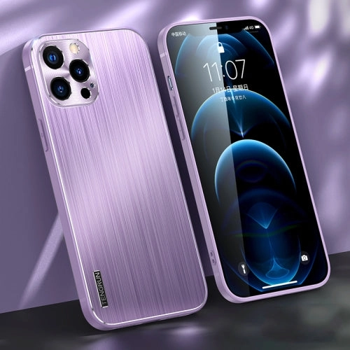 For iPhone 12 Brushed Texture Shockproof Phone Case