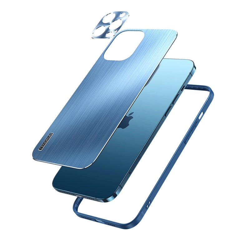 For iPhone 12 Brushed Texture Shockproof Phone Case