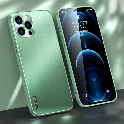 For iPhone 12 Brushed Texture Shockproof Phone Case