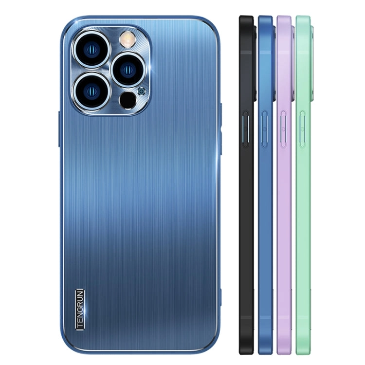 For iPhone 13 Brushed Texture Shockproof Phone Case