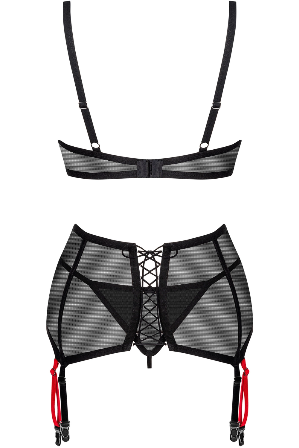Glandez Bra, Thong & Suspender