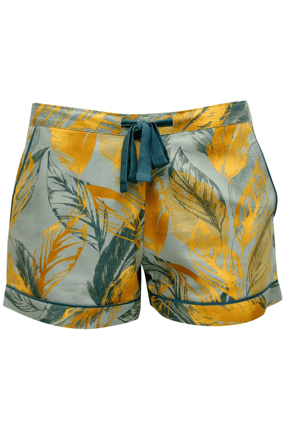Hannah Leaf Print Shorts, Size UK 14